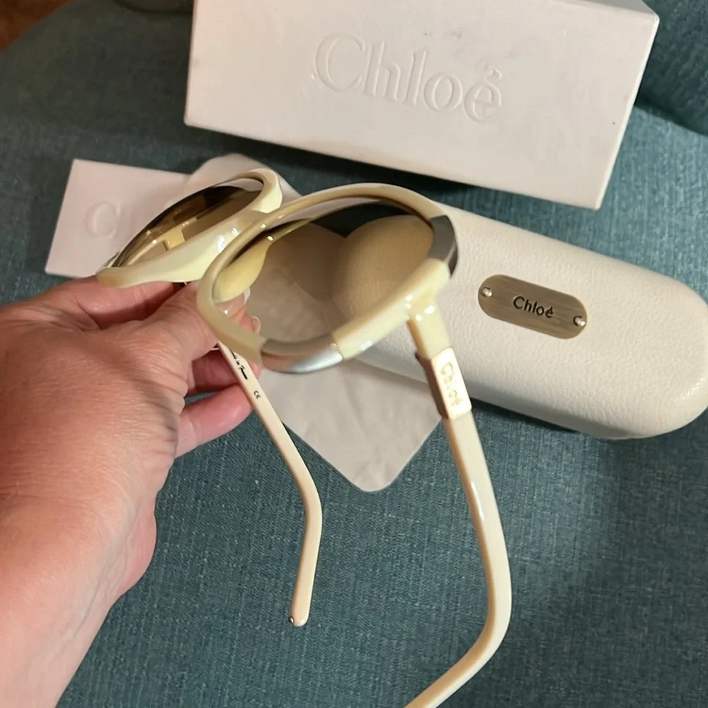 Chloe Cream Sunglasses Full Inclusion NWT - Picture 6 of 11